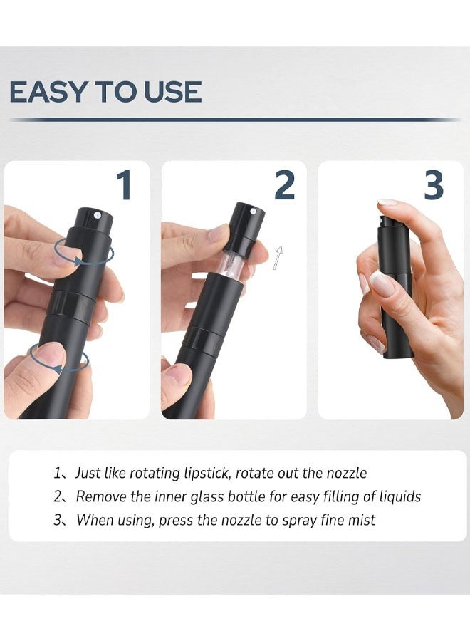 3 PCS 8ml Travel Perfume Atomizer Refillable, Mini Cologne Spray Bottle Empty, Small Aftershave Sprayer For Liquid Dispenser - Image 4